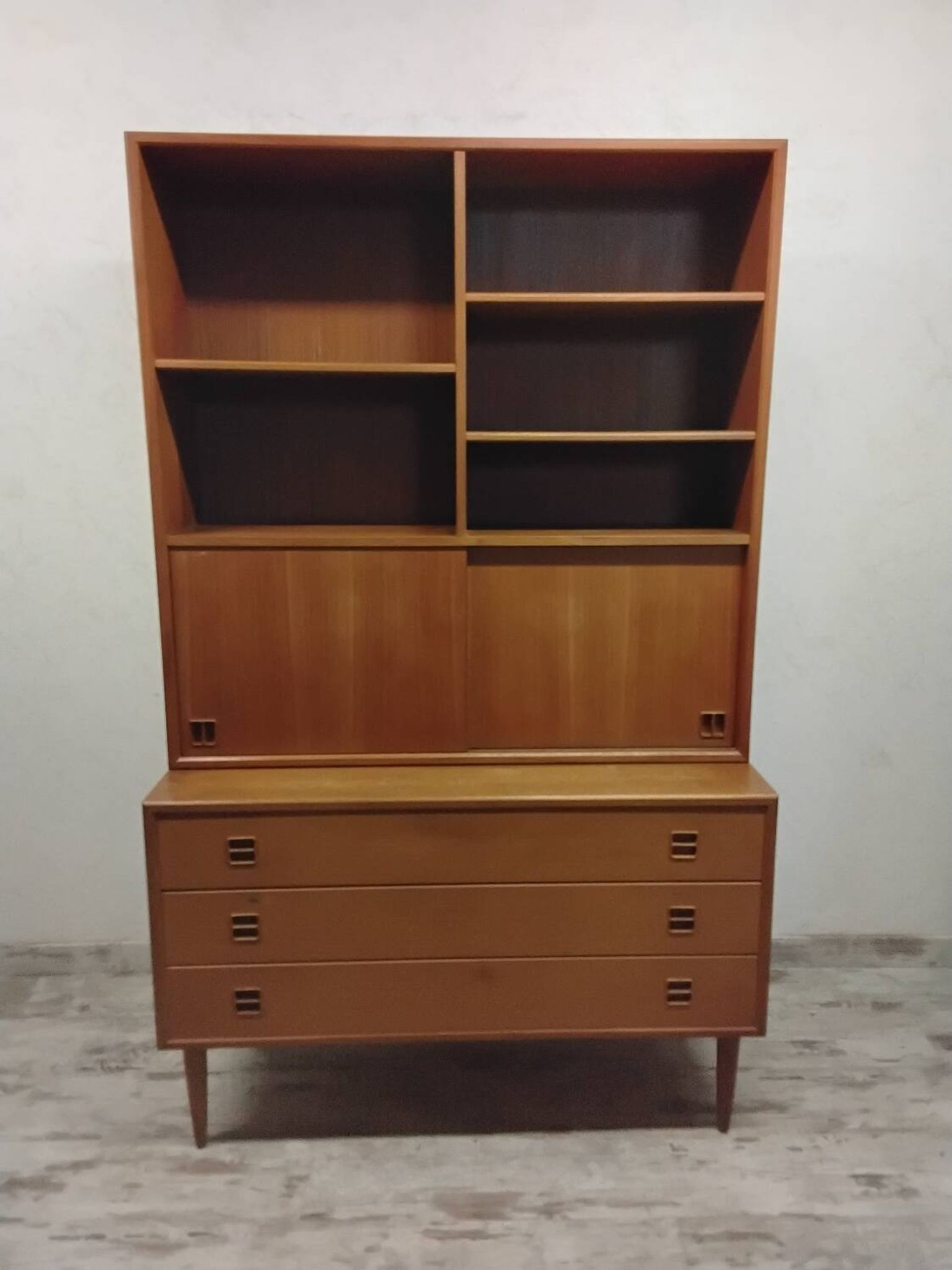 Scandinavian bookcase, chest of drawers