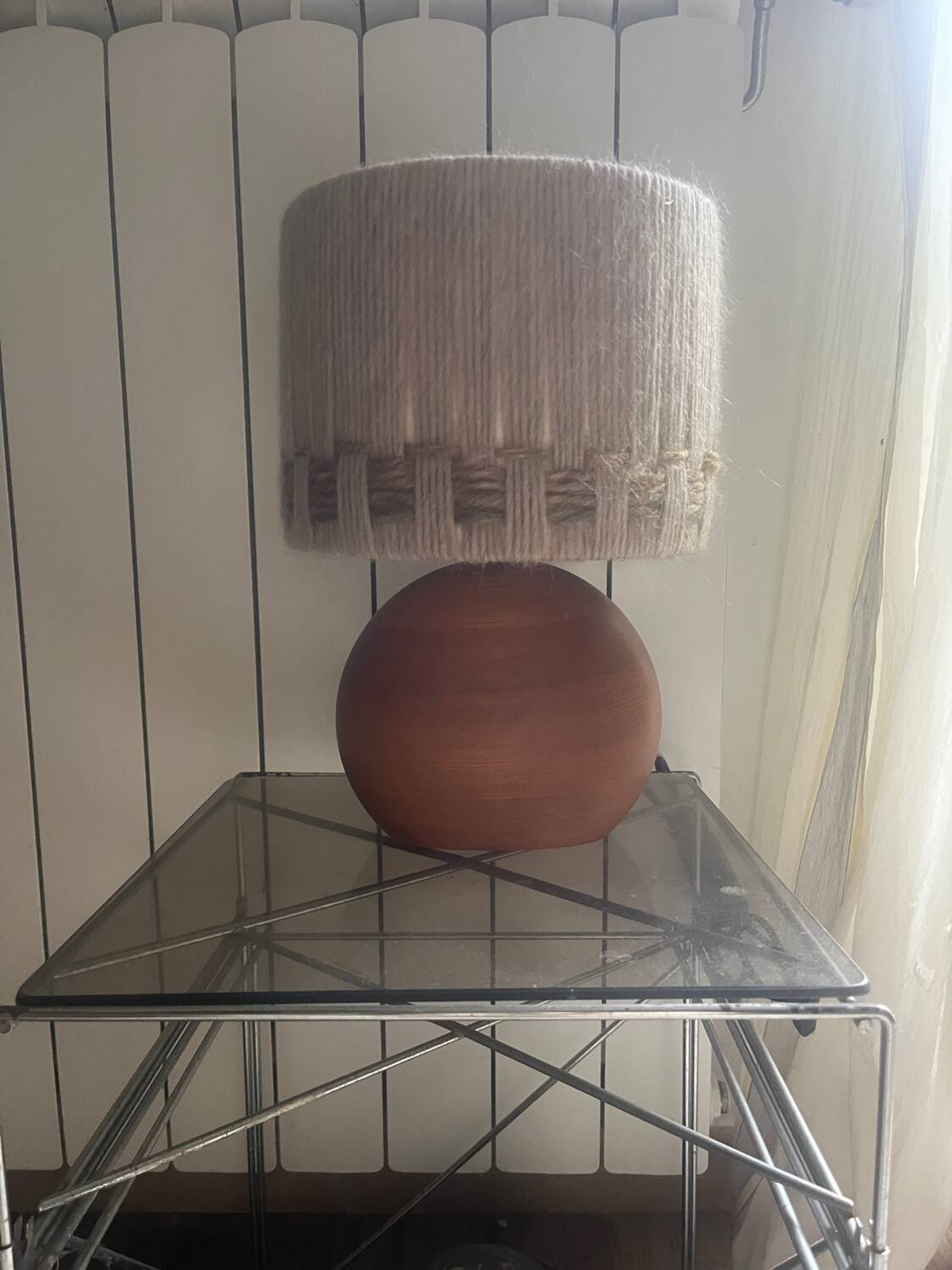 Vintage elm lamp