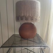 Vintage elm lamp