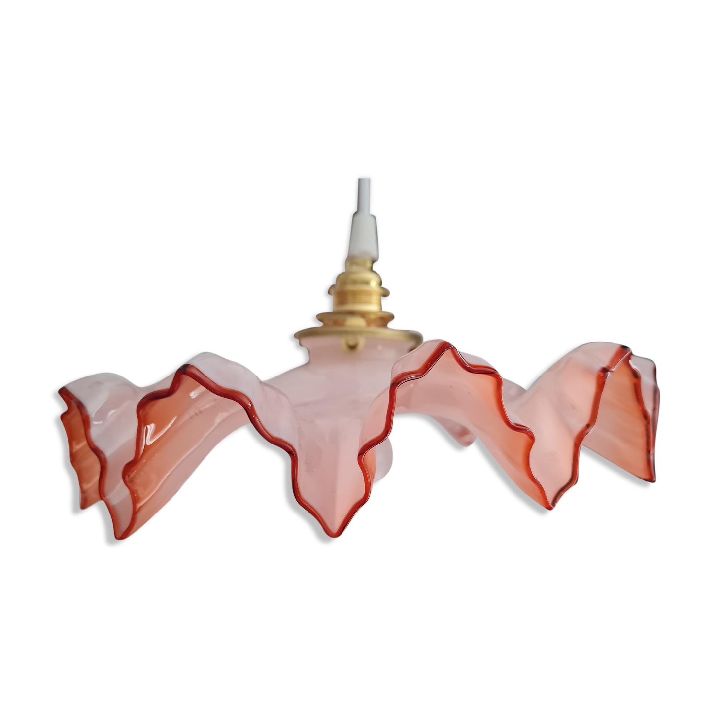 Vintage opaline rose hanging lamp