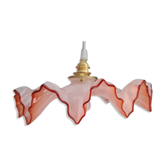 Vintage opaline rose hanging lamp