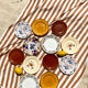 Set of 12 mismatched antique plates