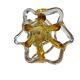 Vintage amber glass vase Hospodka for Chribska