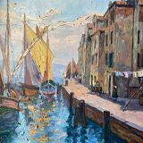Mediterranean port landscape by Dulac