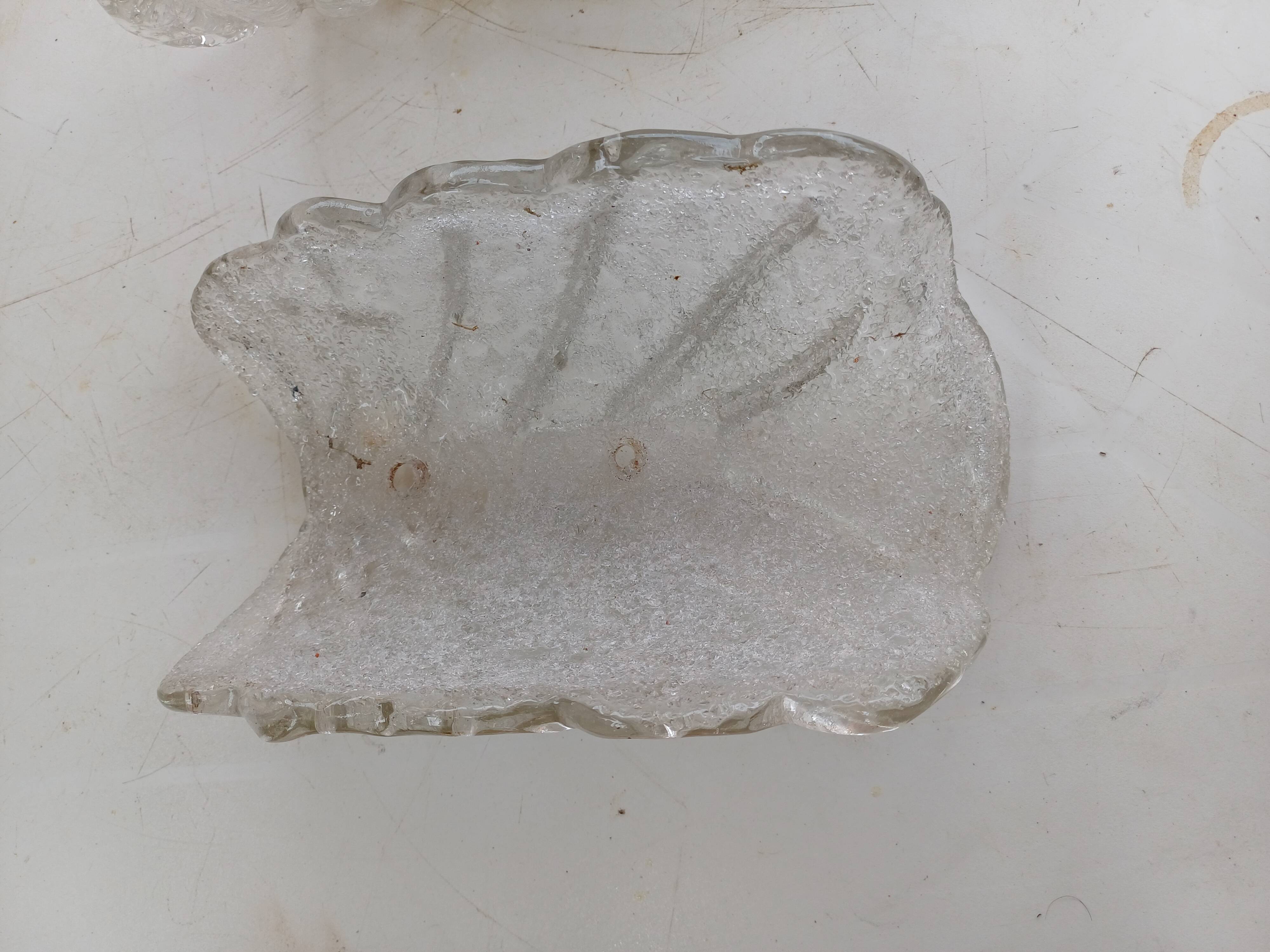 Set of 3 Murano glass "Tiles" wall lights