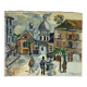 Scene de Montmartre, huile sur toile signée