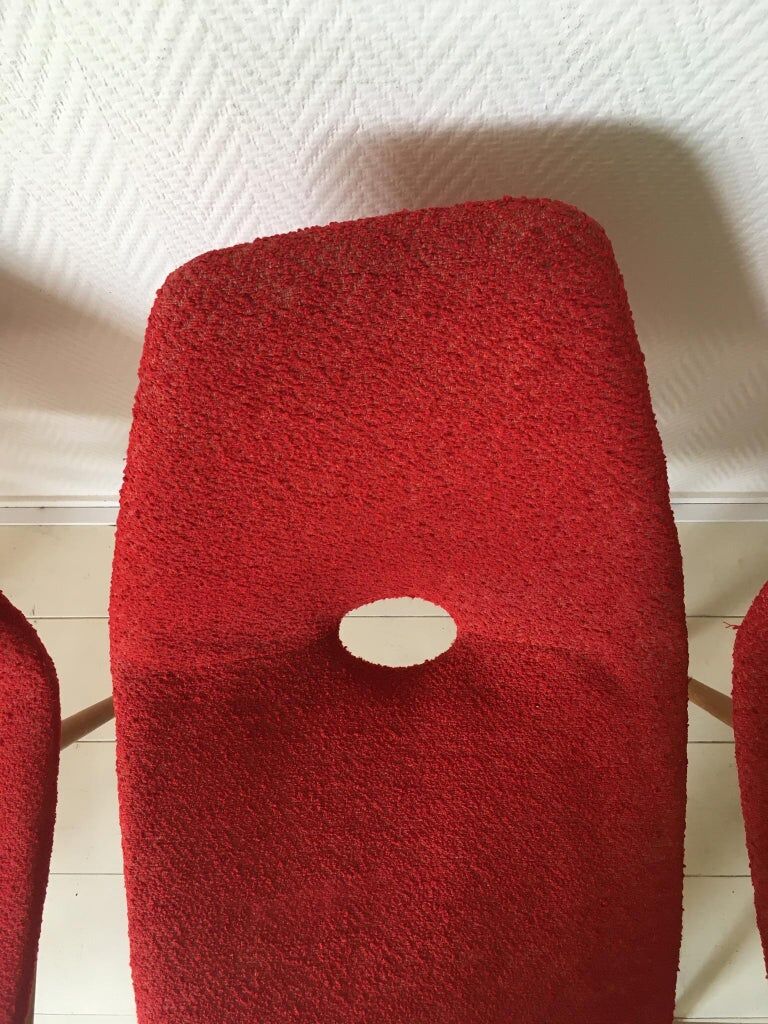 Midcentury hungarian chairs, side chairs by Judit Burian and Erika Szek, 1950s