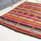 Vibrant Vintage Anatolian Kilim,Hand-Woven Wool & Cotton Rug – sku 137