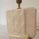 Cream cracked ceramic lamp base in Scandinavian style.