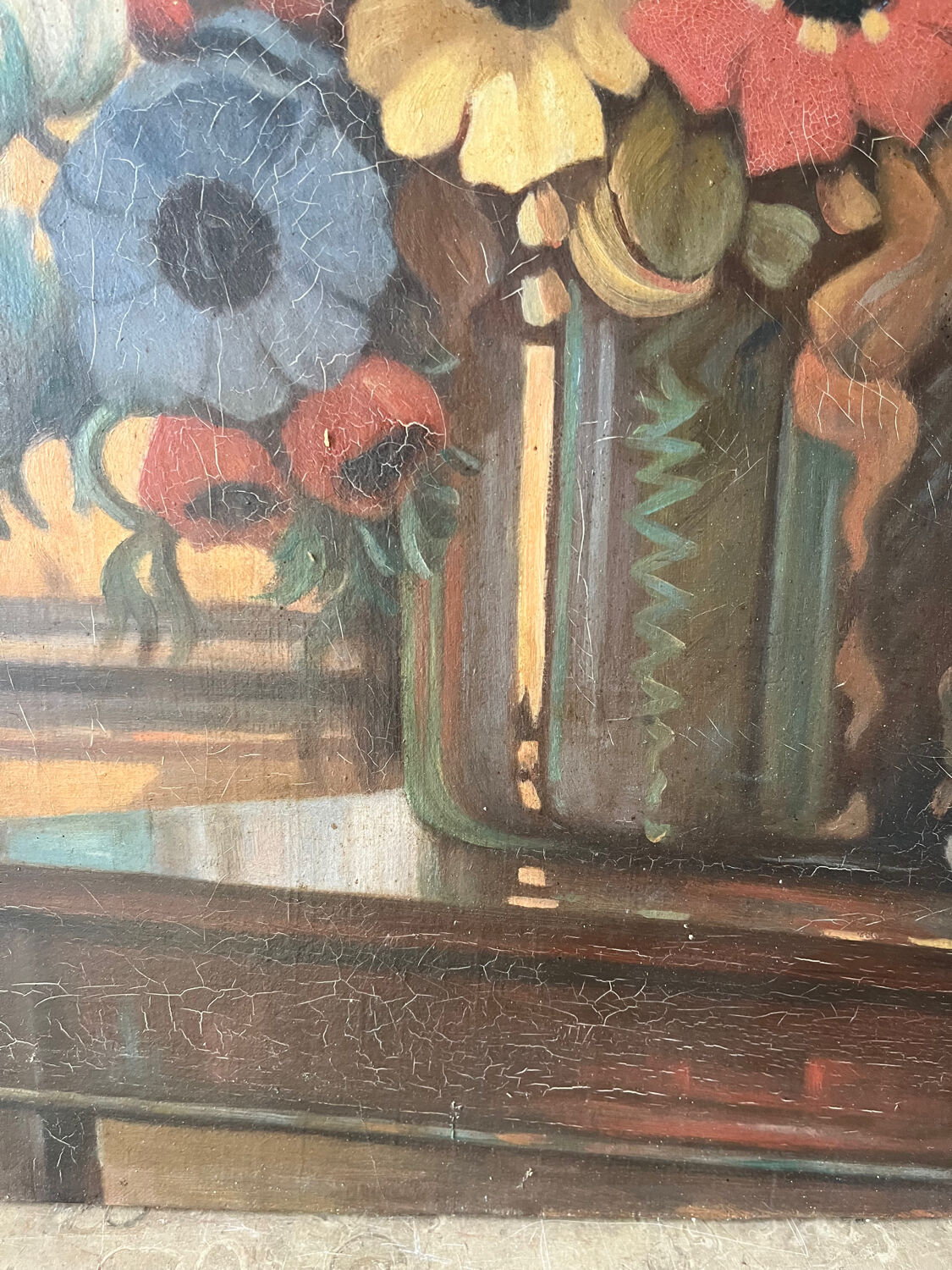 Church flowers, oil on canvas