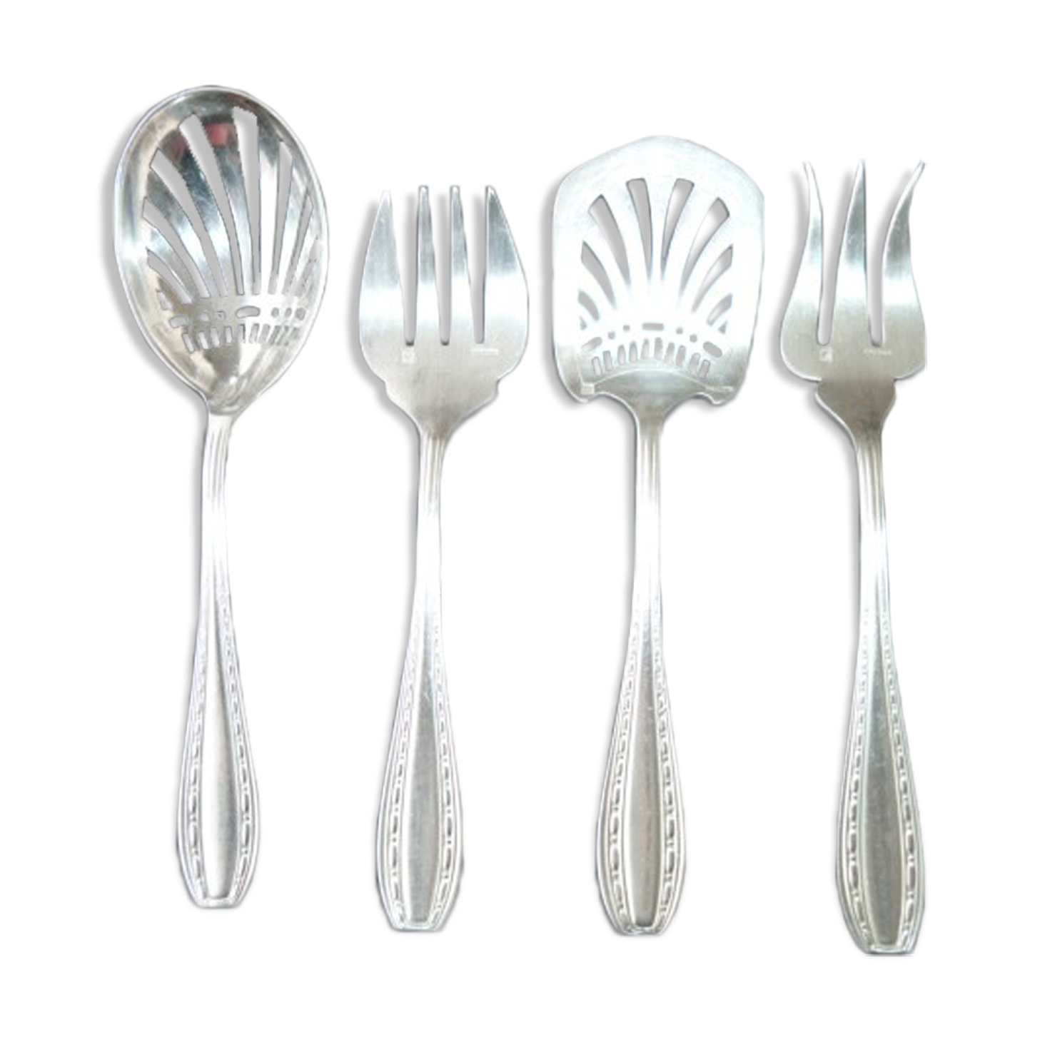 Candy service, silver metal mignardises Ercuis