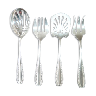 Candy service, silver metal mignardises Ercuis