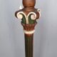 Esapgne ep 1900 ground carved wood lamppost