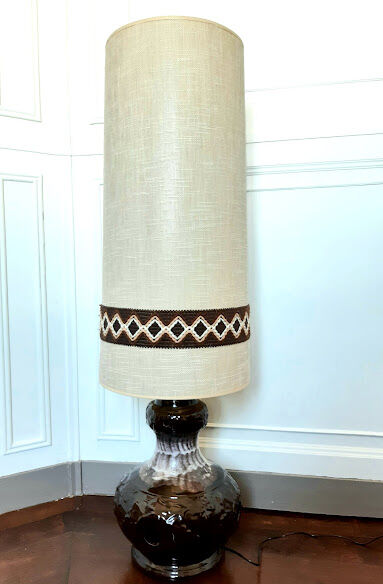Openwork ceramic floor lamp 1970