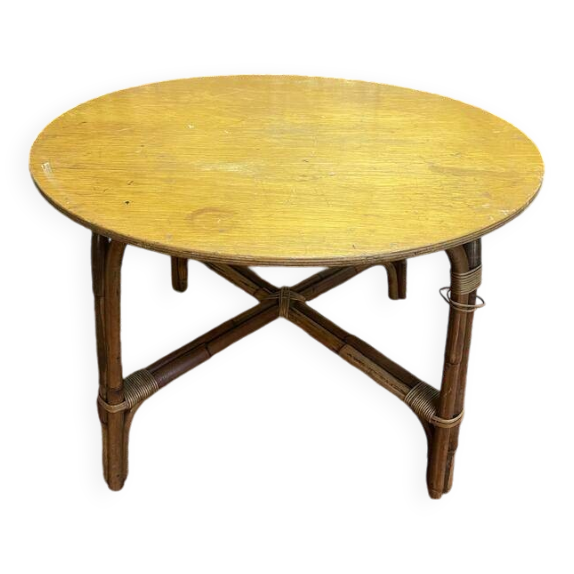 Bamboo and oak garden table