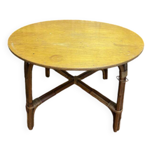 Table en bambou et chêne