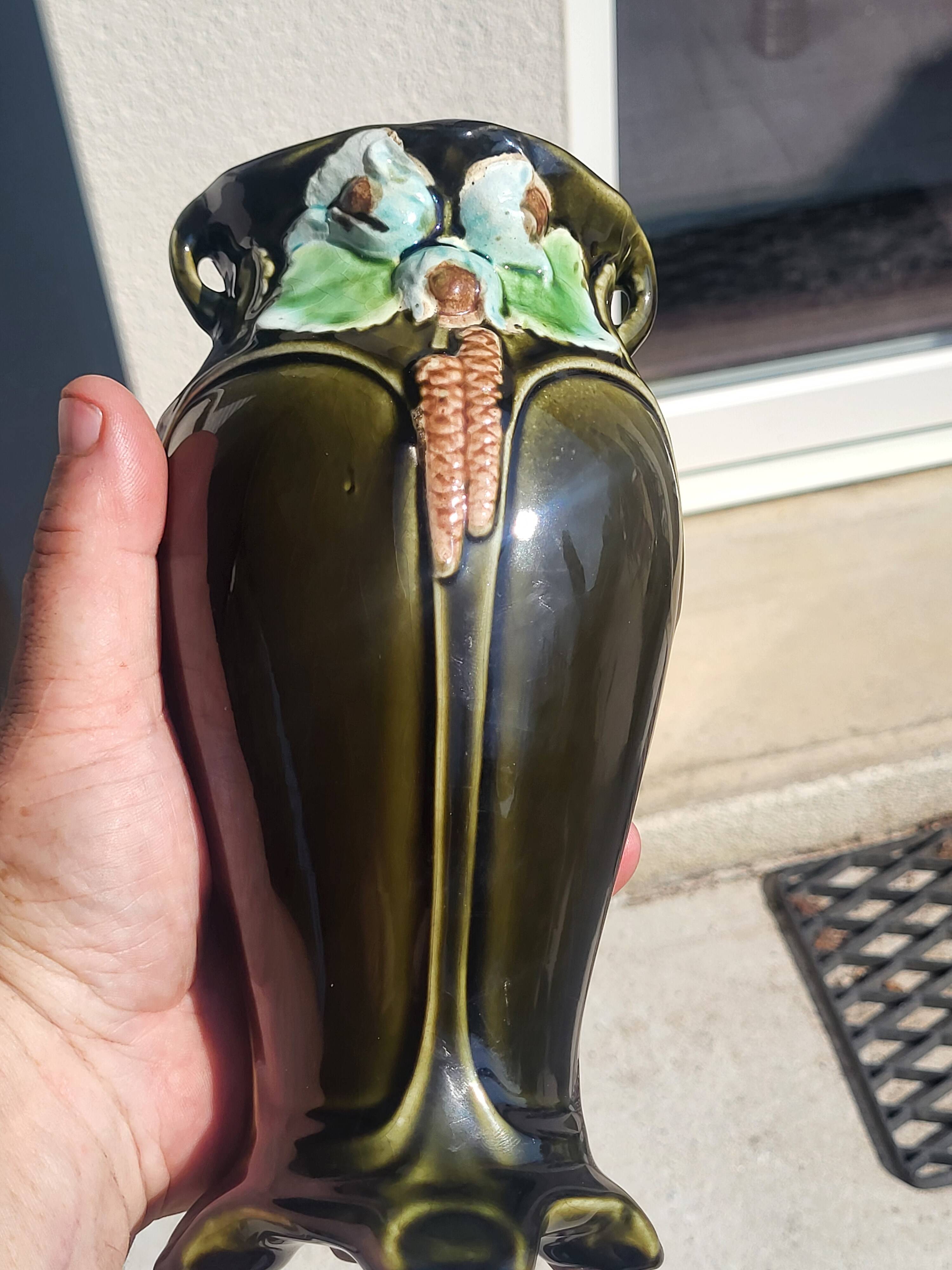 Art Nouveau vase in polychrome glazed ceramic signed De Bruyn – Fives-Li