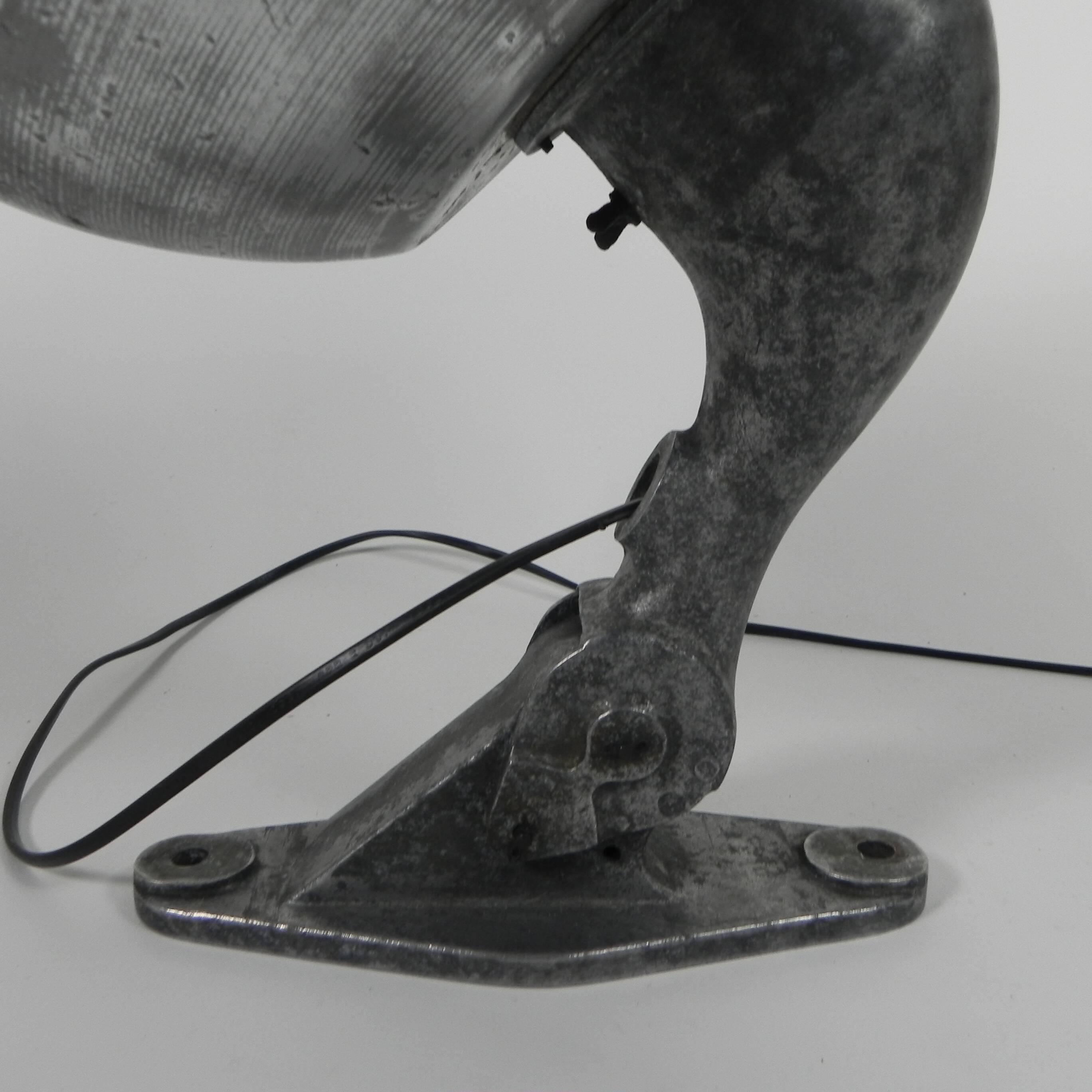 Industrial aluminum street lamp, wall lamp, 1950s