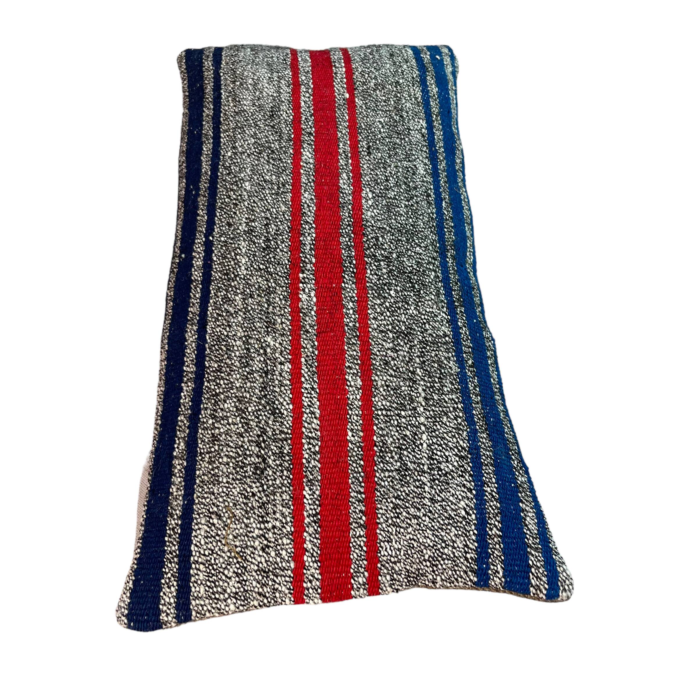 Housse de coussin kilim turc vintage, 30 x 60 cm