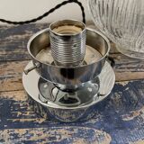 Table lamp glass and chrome
