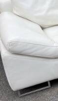 Leather sofa, white leather corner sofa, Crozatier