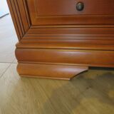 Chest of drawers in solid cherry wood with a curved top - Louis Philippe style - 4 drawers