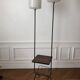 1950s-60s floor lamp with 2 lights - shelf - magazine holder