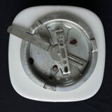 Minimalist square opaline ceiling light or wall lamp.