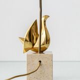 Philippe Jean Signed Brass Bird Table Lamp, Limited Edition 201/300, 1980