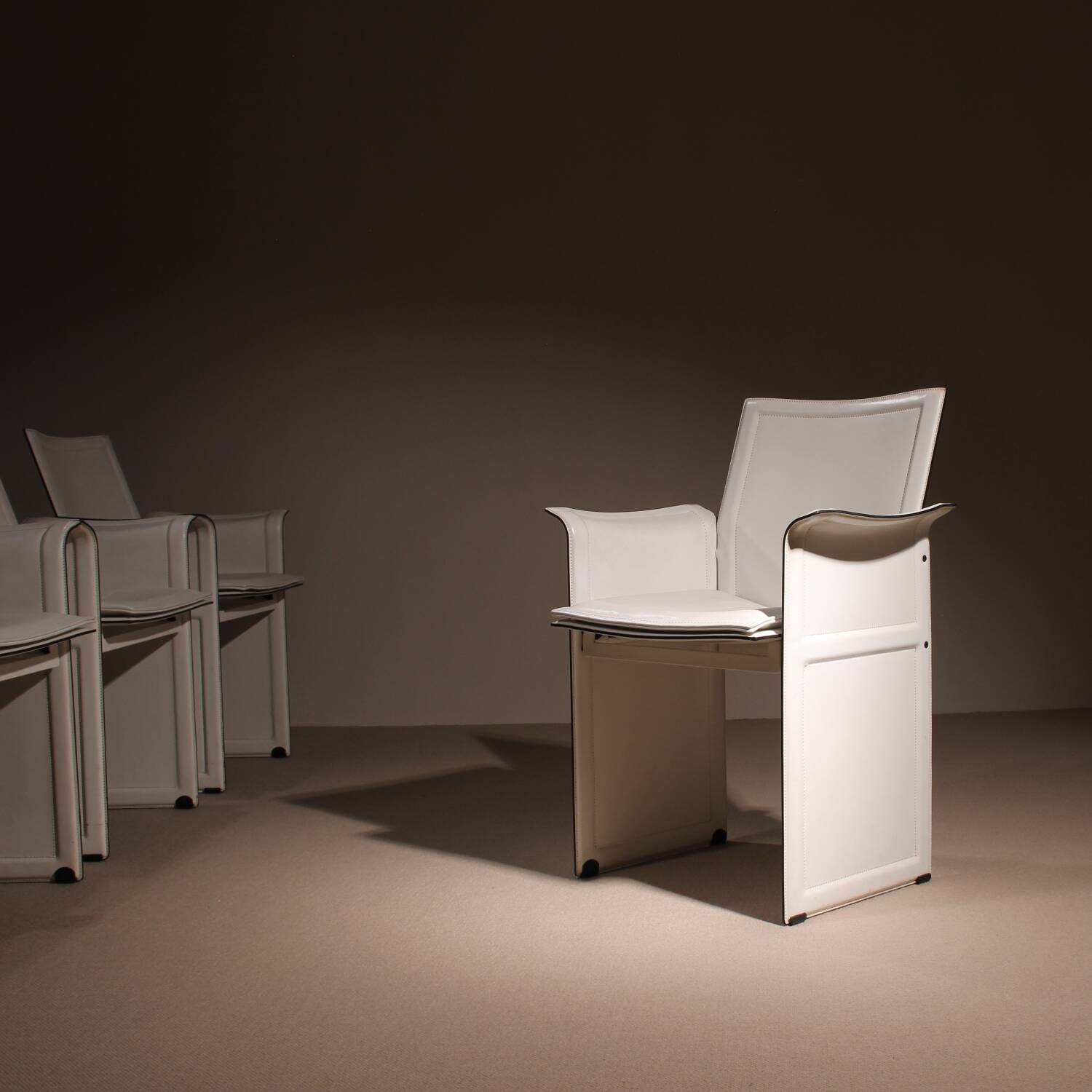 Six ‚Korium‘ Armchairs by Tito Agnoli for Matteo Grassi | Italy 1980s