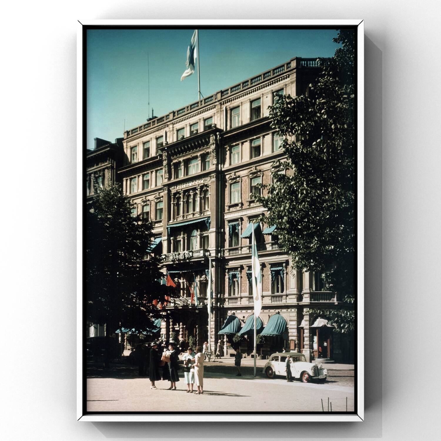 Fine art Hotel Kamp, Helsinki, 1930 with white border, limited edition, rare find in original color