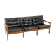 Scandinavian sofa 3 places in leather "Capella" Illum Wikkelso, Denmark, 1960