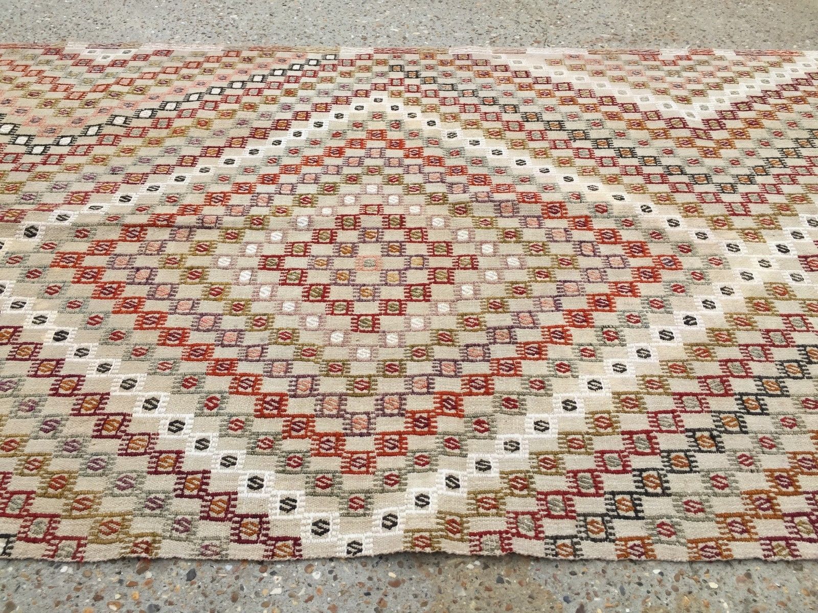 Turkish Kilim Rug 313x108cm shabby chic wool, country home, boho