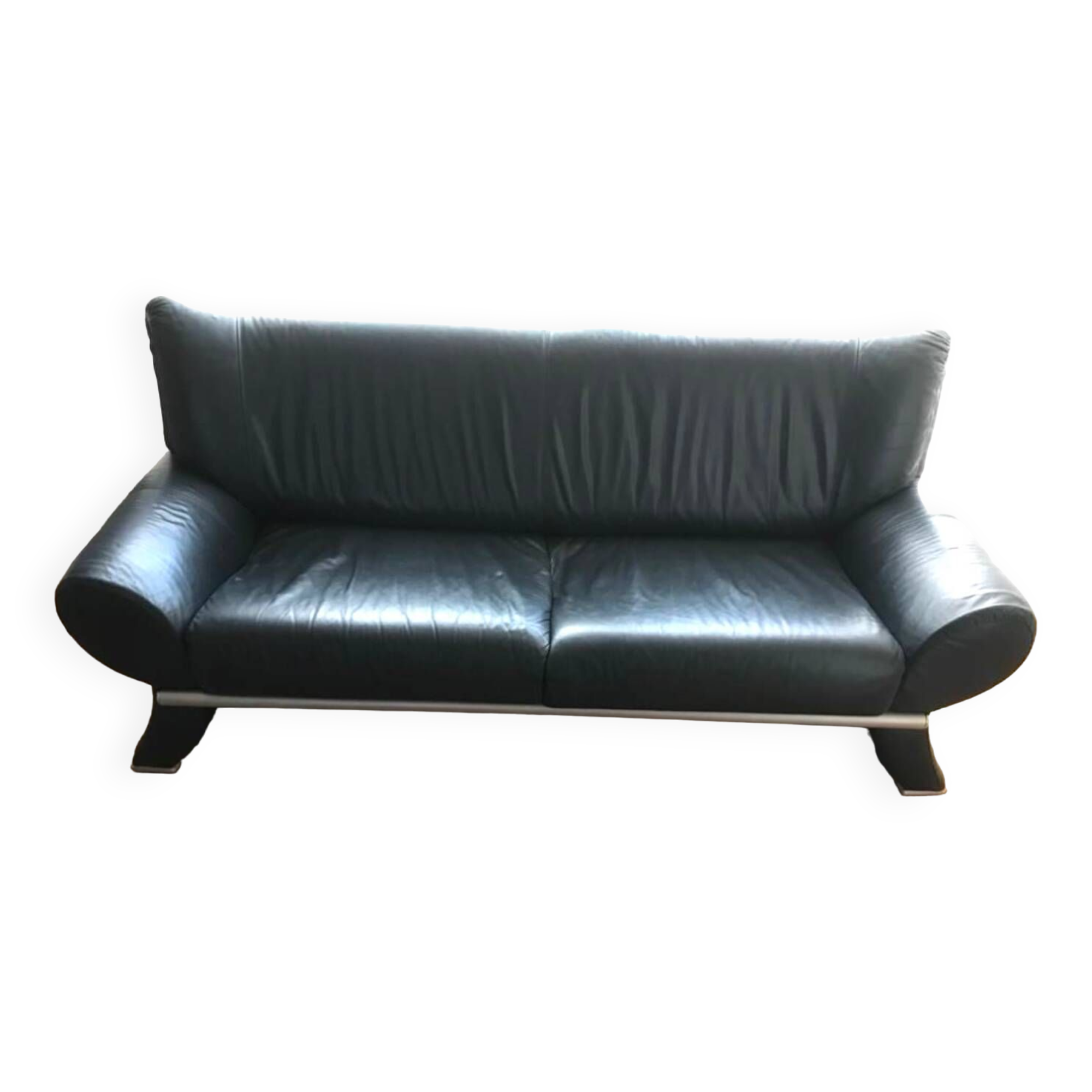 Canapé en cuir noir haut de gamme