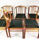 Ensemble de 6 chaises en teck, style Mid-Century, Danemark, années 1970.