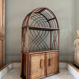 Vintage rattan shelf