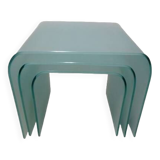 Glass design nesting tables 80s