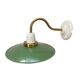 Vintage enamelled sheet metal swan neck wall light