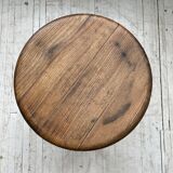 French tripod oak stool 50