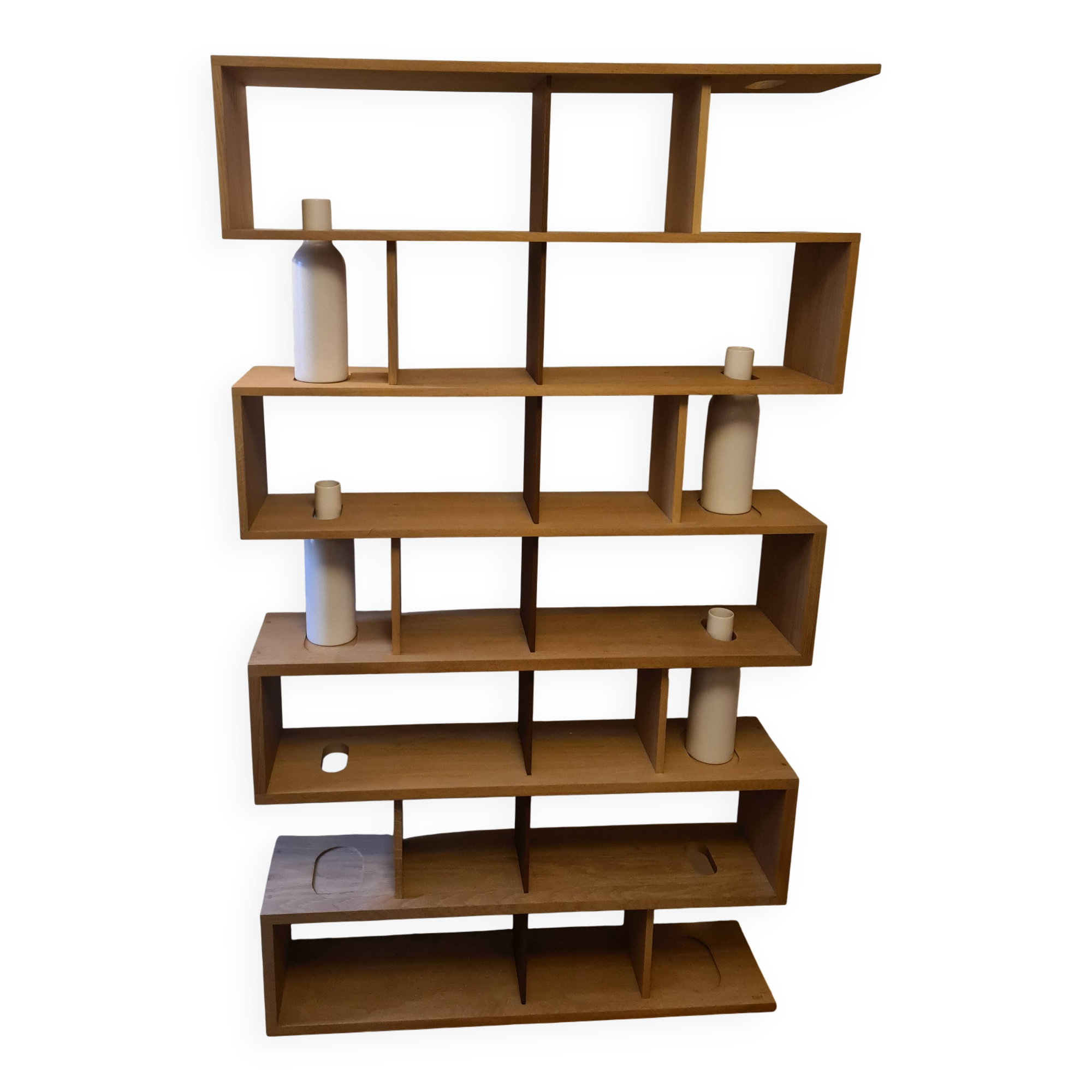 Solid oak bookcase - Bibliofleur Drugeot