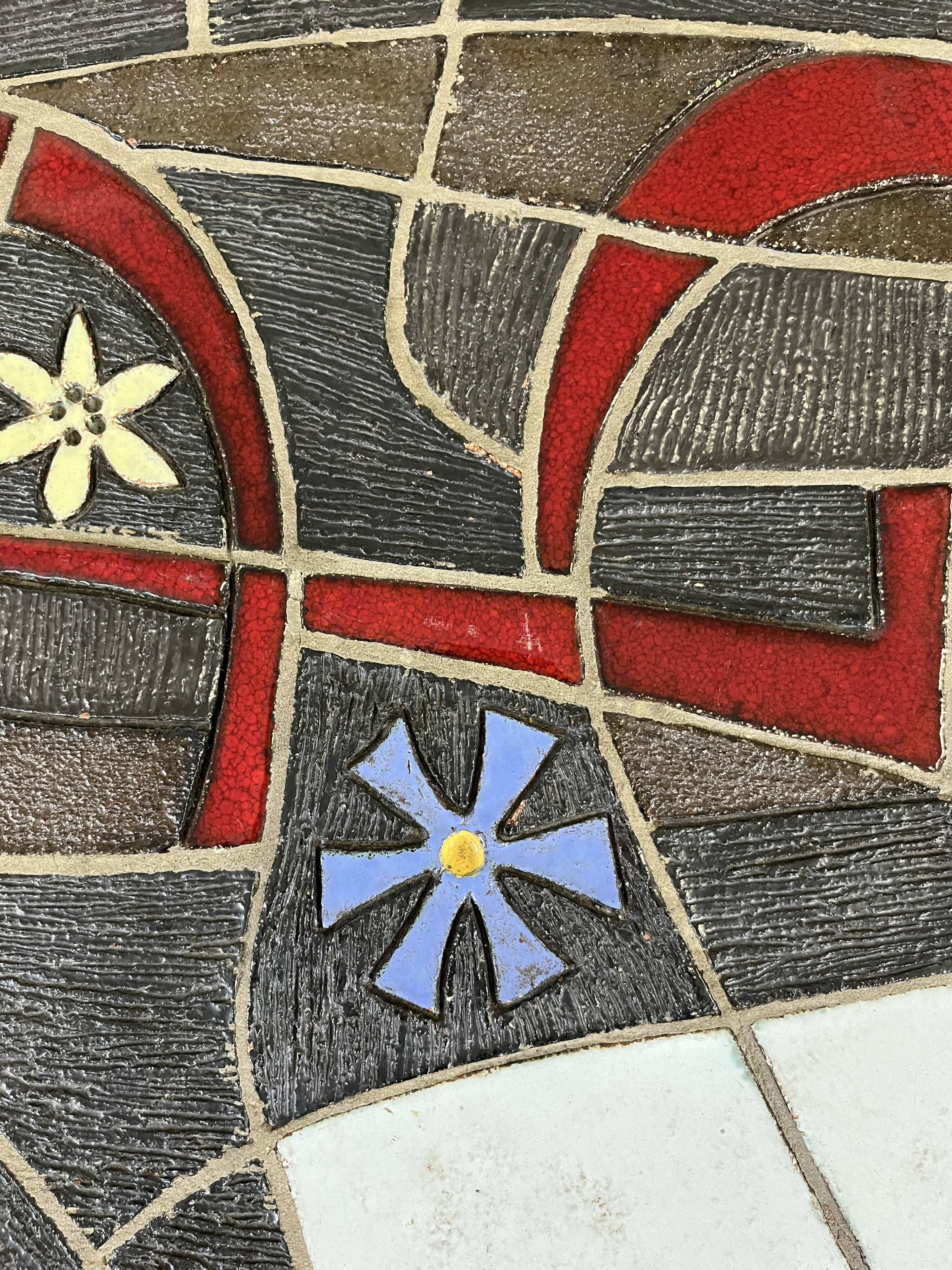 Table d'appoint en céramique par Paul Vermeire pour Perignem, années 1960.