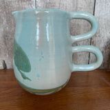 Pitcher la facoterie ceramic blei irise double handle vintage design