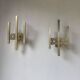 Pair of Regency brass wall lights in Italy