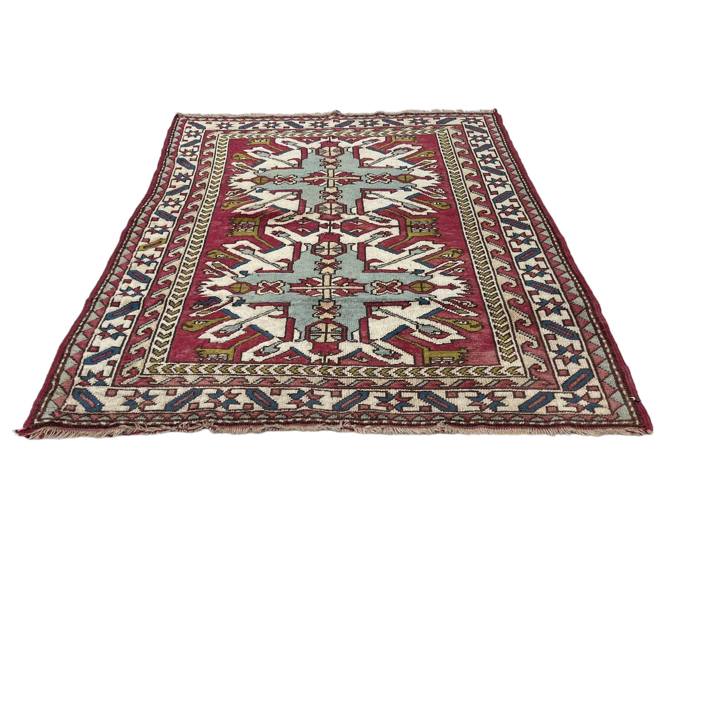 Vintage Turkish Kars Kazak Rug, 180 x 126 cm