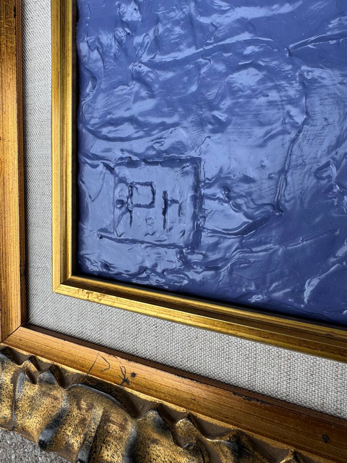 Modernist oil painting on canvas