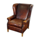 Vintage Dutch leather club armchair