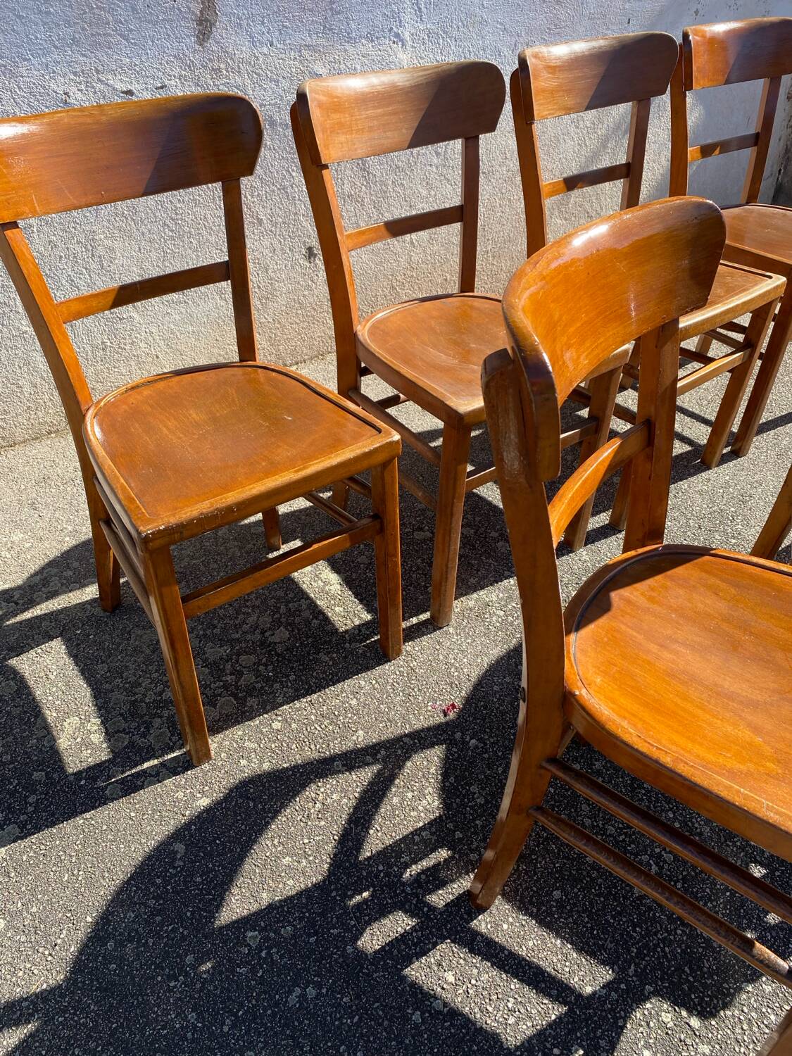 Set of 7 luterma bistro chairs