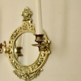 Single vintage Swedish brass sconce