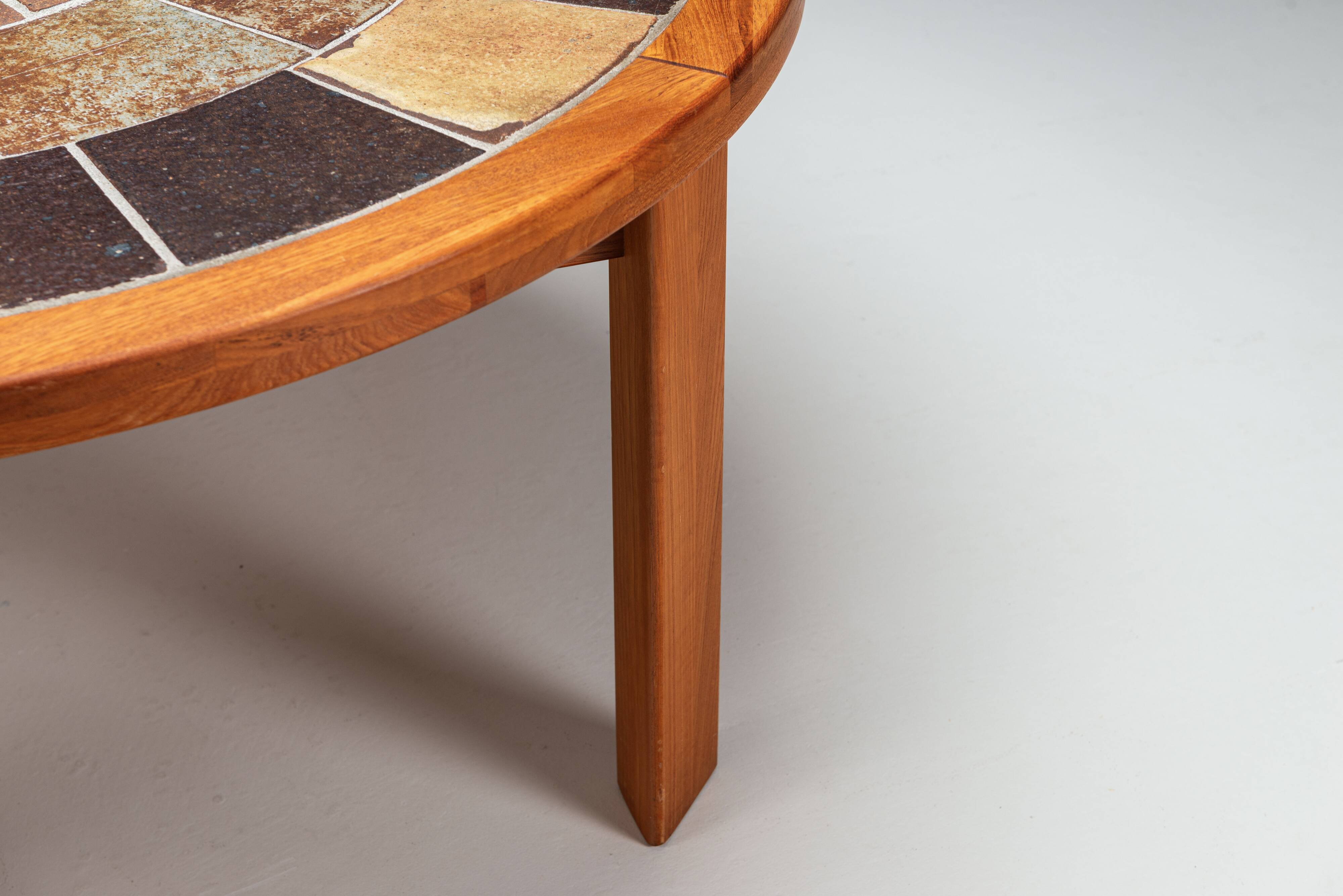 Tue Poulsen oak and ceramic coffee table for Haslev