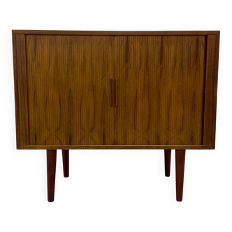 Rosewood Tambour Door Cabinet By Kai Kristiansen For Feldballes